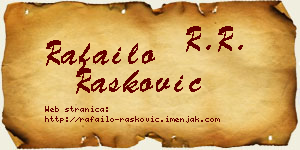 Rafailo Rašković vizit kartica